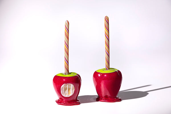 Candied Apple with a bite out of it